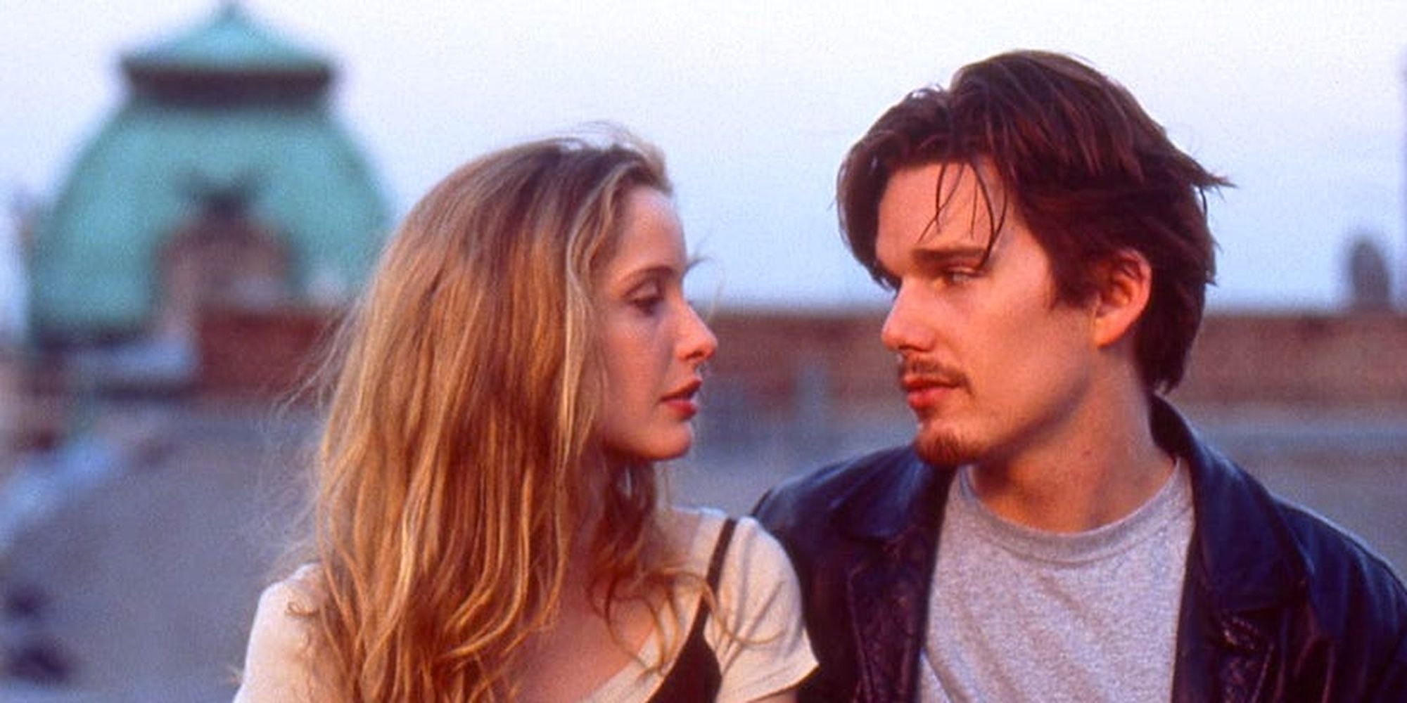 Ethan Hawke and Julie Delpy in Before Sunrise