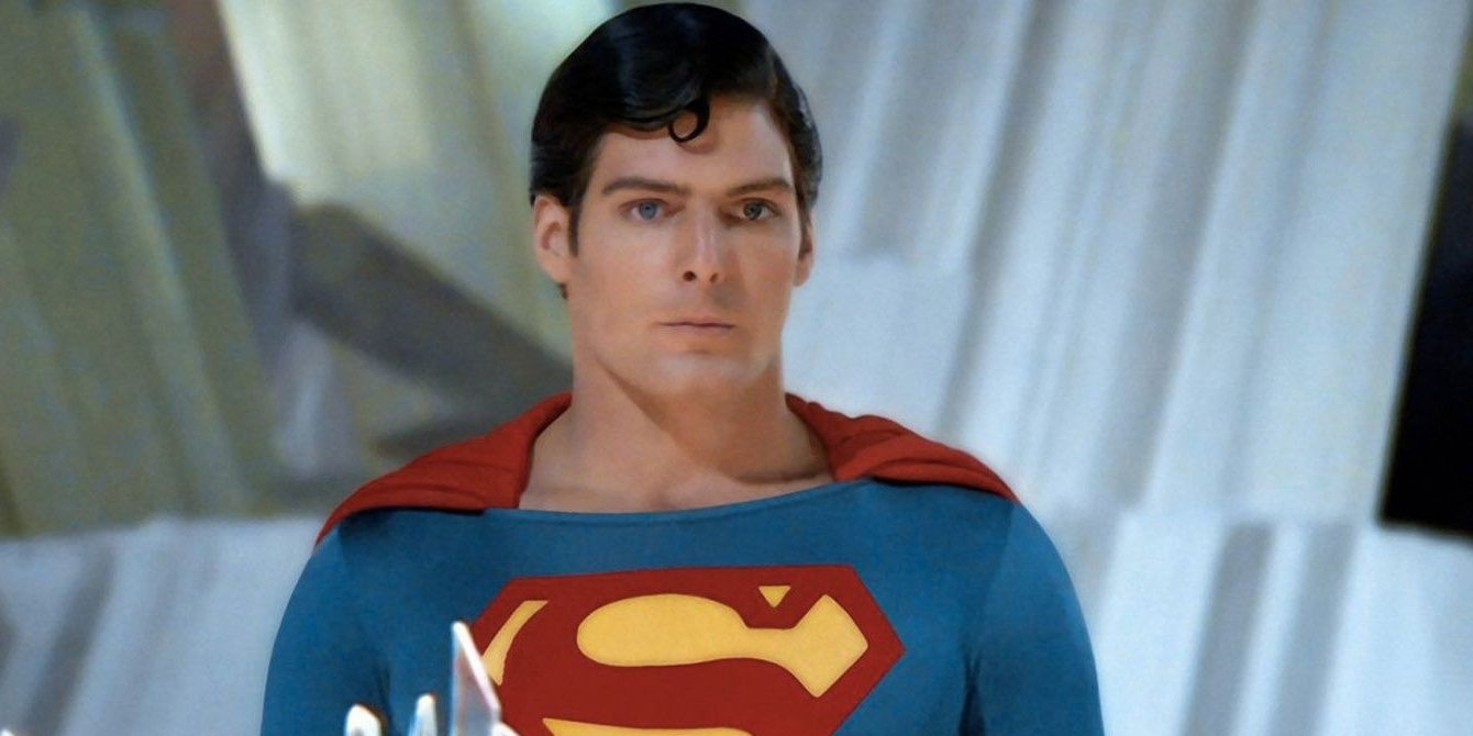Superman II - Christopher Reeve (Superman) stares into the distance. 