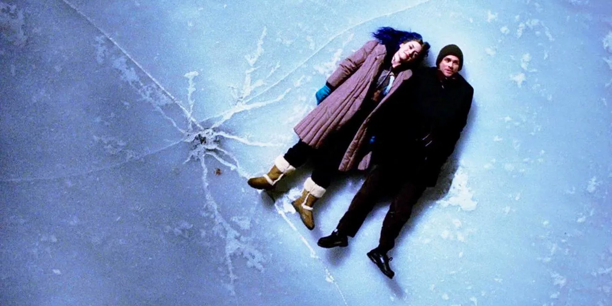 Joel and Clementine lie on ice from the Eternal Sunshine of the Spotless Mind