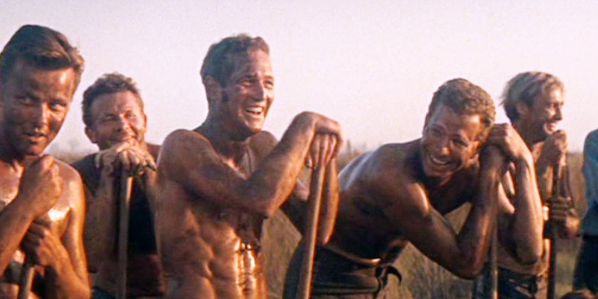 cool hand Luke types camp, digs holes and laughs
