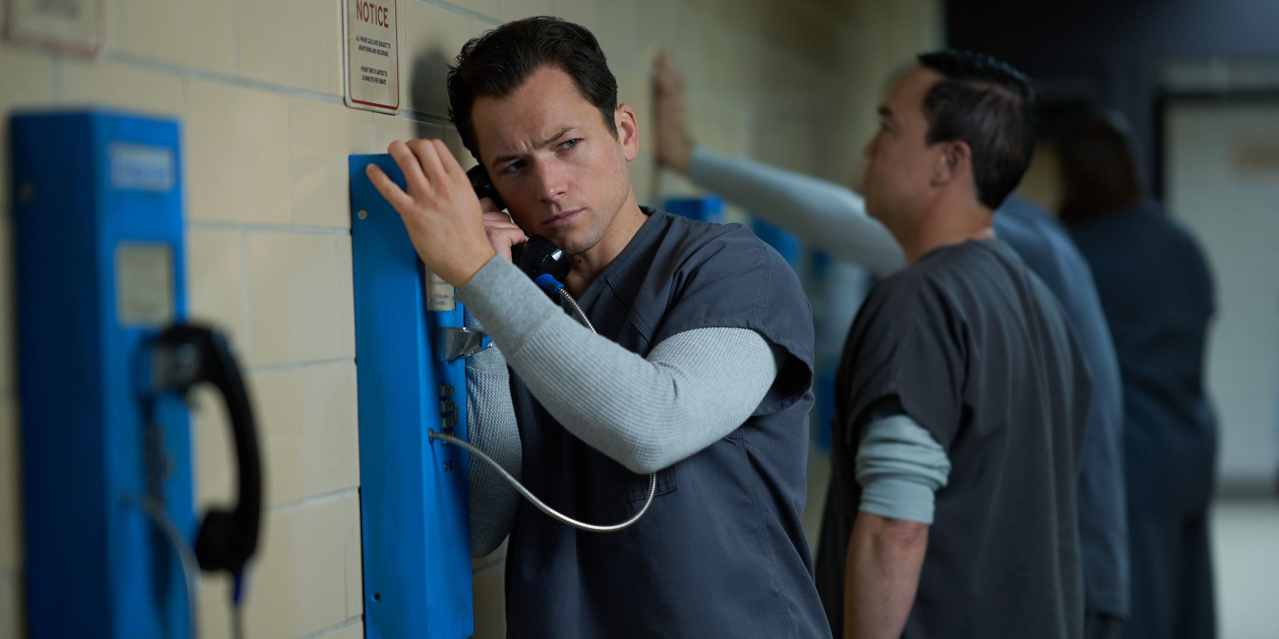 Jimmy Keen talking on the phone in the prison at Black Bird.
