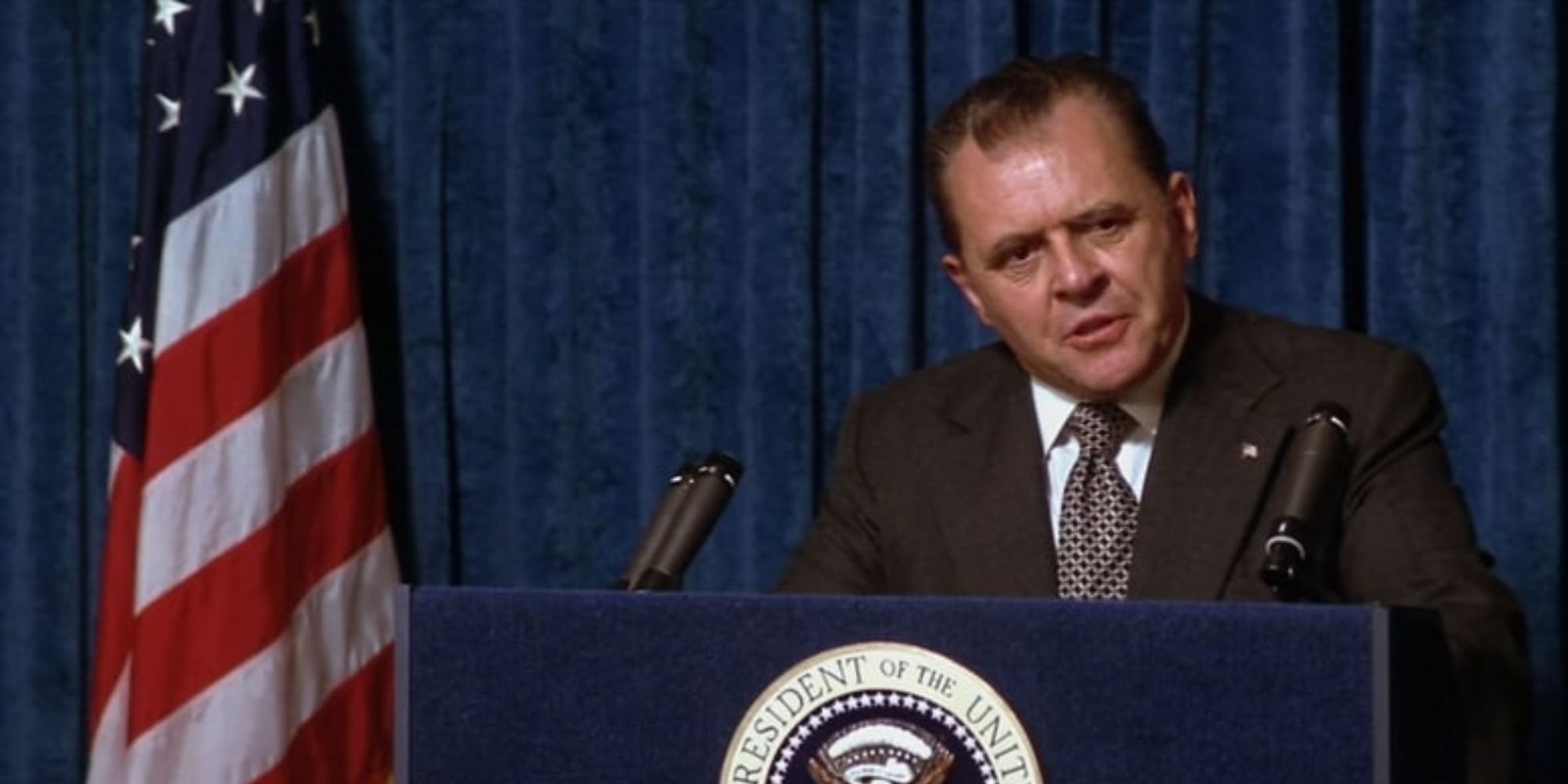 Man talking to the press