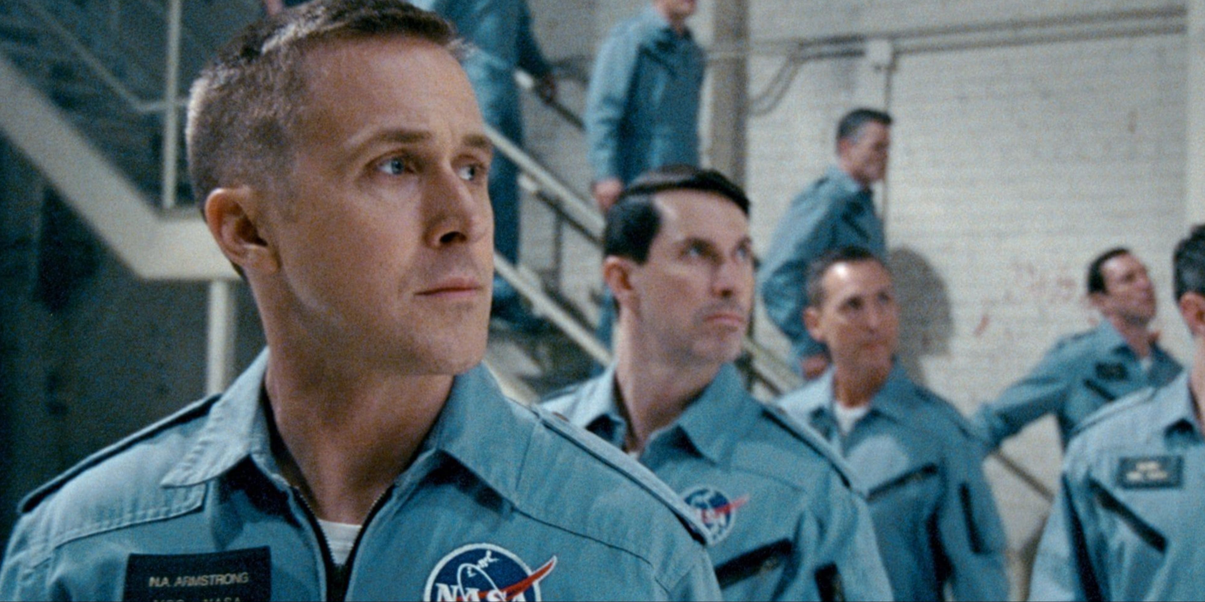 Ryan Gosling as Neil Armstrong trains in First Man.