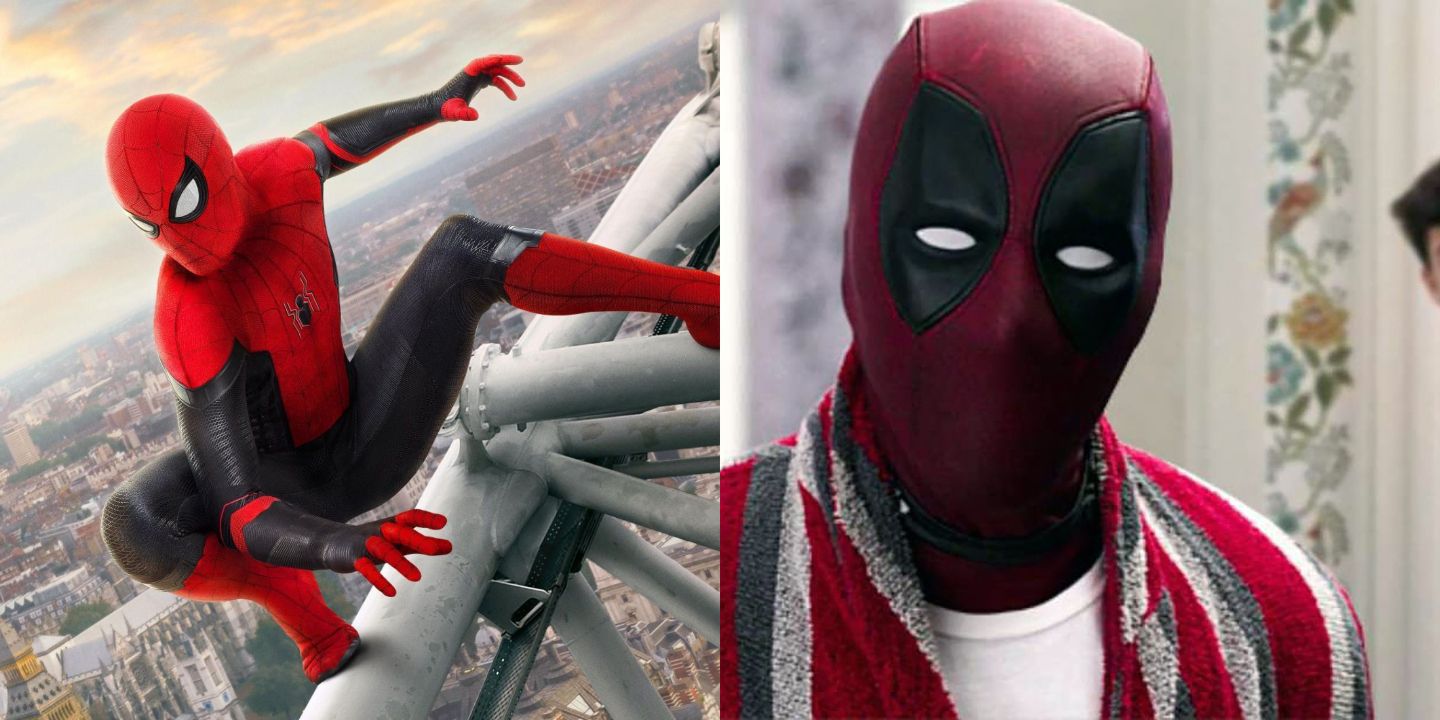 Joint picture of Spider-Man and Deadpool.