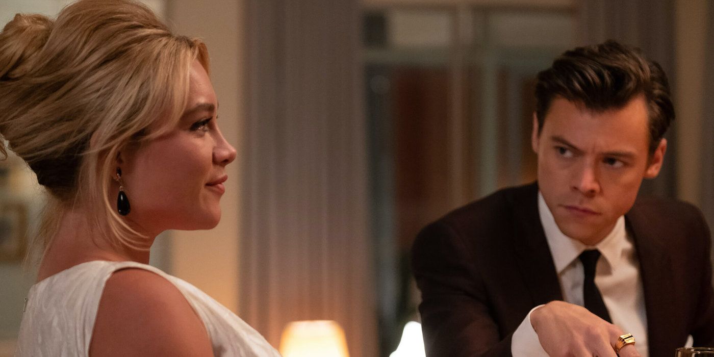don't worry-darling-florence-pugh-harry-styles-dinner-scene