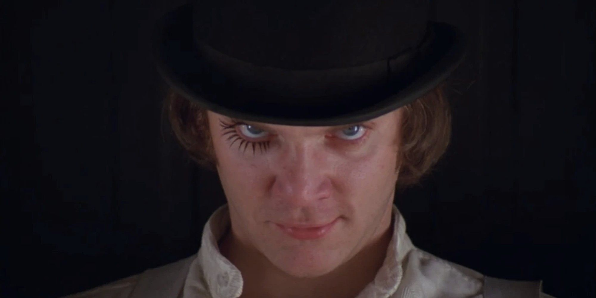 Malcolm McDowell as Alex DeLarge in A Clockwork Orange