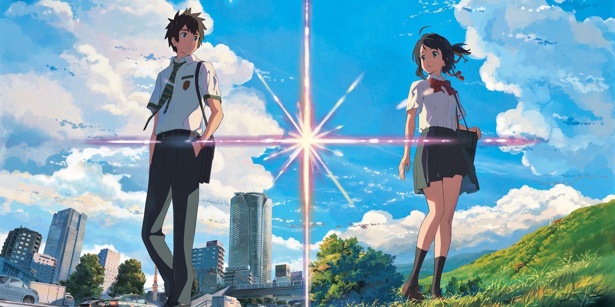Mitsuha Miyamizu and Taki Tachibana in Your Name