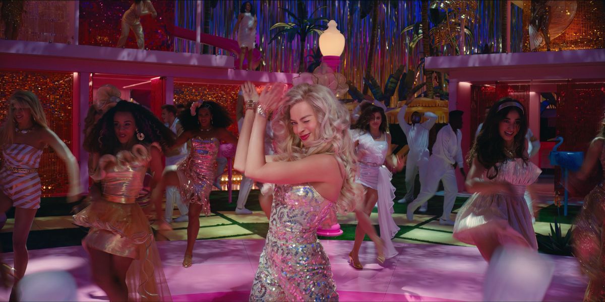Margot Robbie as a dancing Barbie