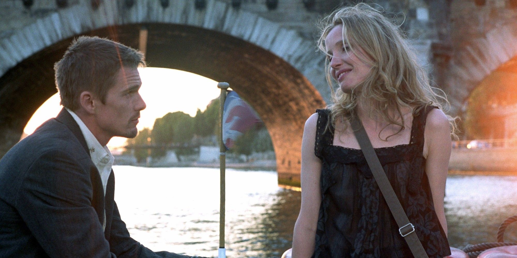 Ethan Hawke and Julie Delpy in Before Sunset