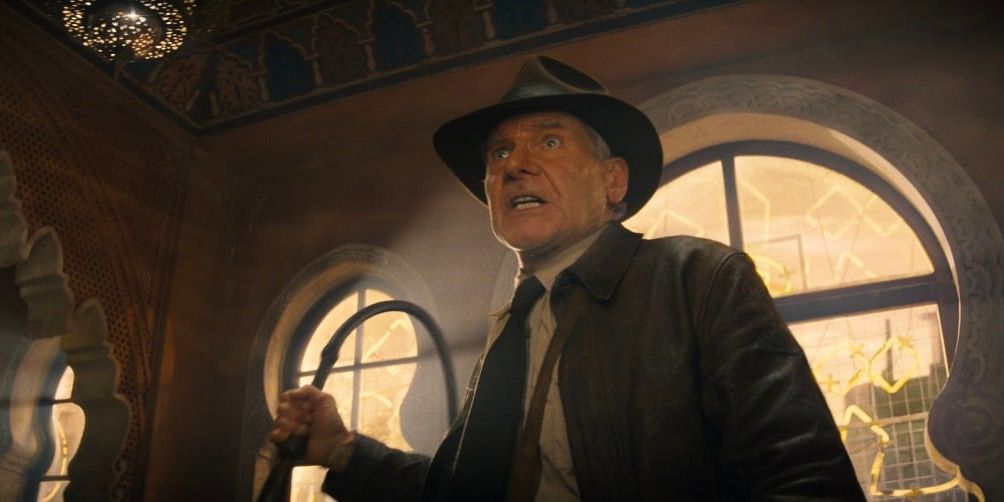 Harrison Ford as Indiana Jones in Indiana Jones and the Disc of Destiny.