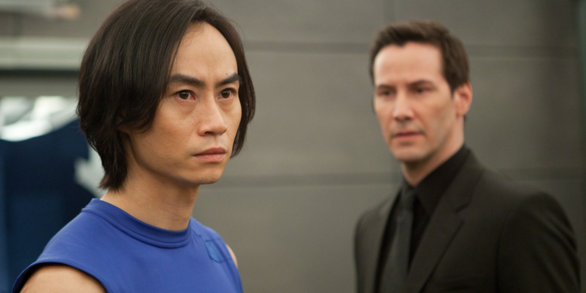 Keanu Reeves looks at Tiger Hu Chen in Man of Tai Chi (2013) (1)