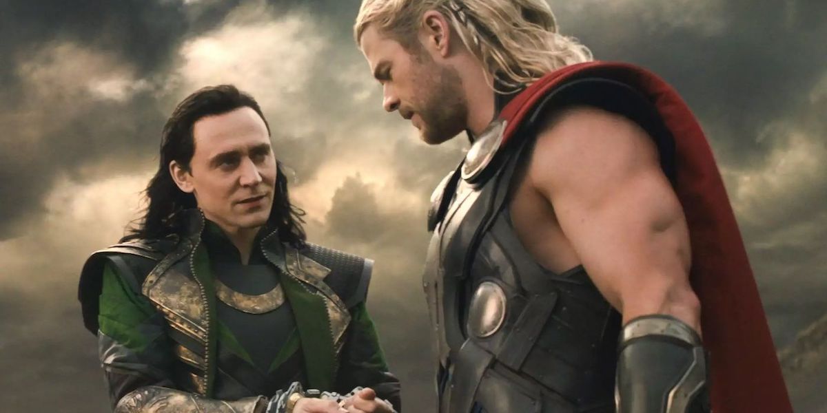 Chris Hemsworth as Thor and Tom Hiddleston as Loki in Thor: The Dark World
