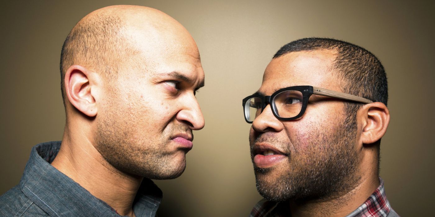 Keegan Michael Key and Jordan Peele looking at each other