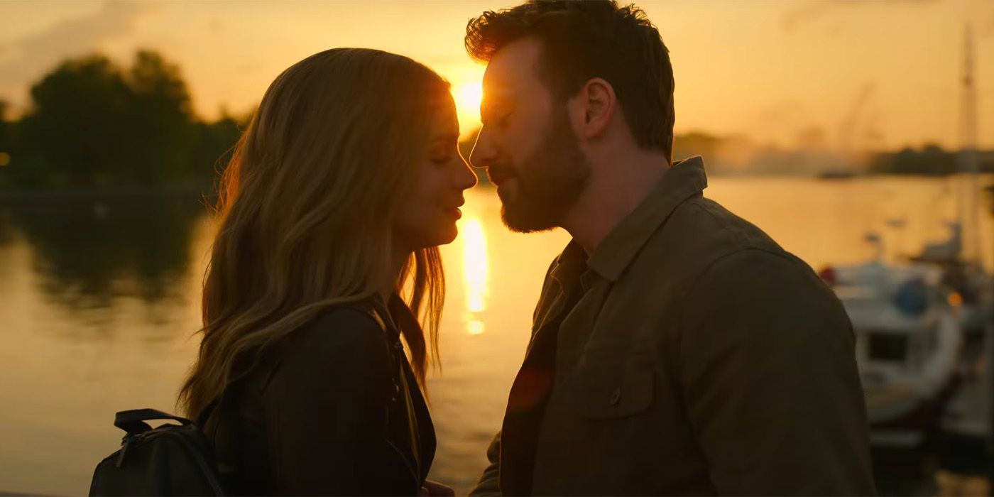 Ana de Armas and Chris Evans in the movie Ghost