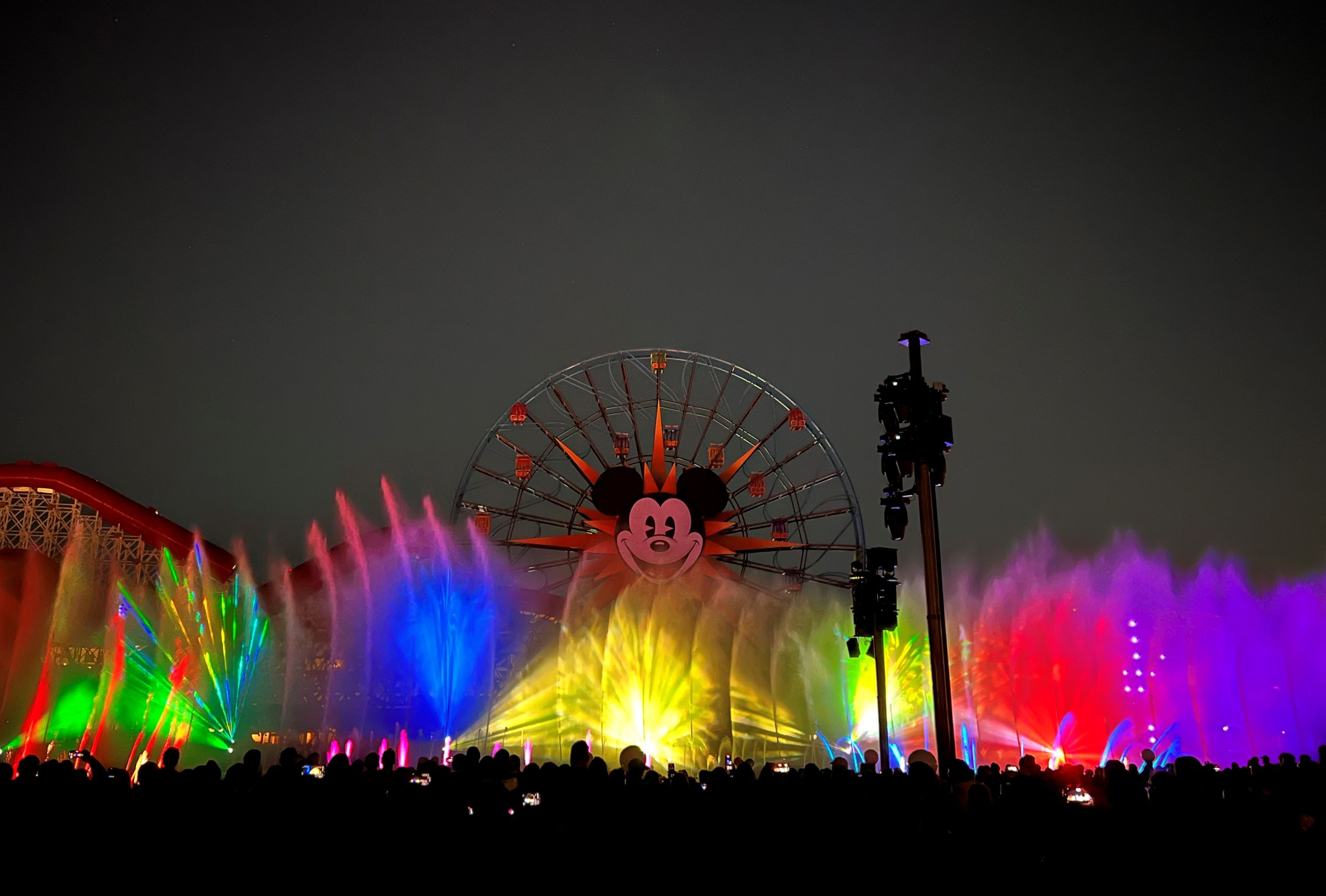 A World of Color is the ONE nightly spectacle for the Disney100 celebration at the Disneyland Resort in Anaheim, California in 2023.