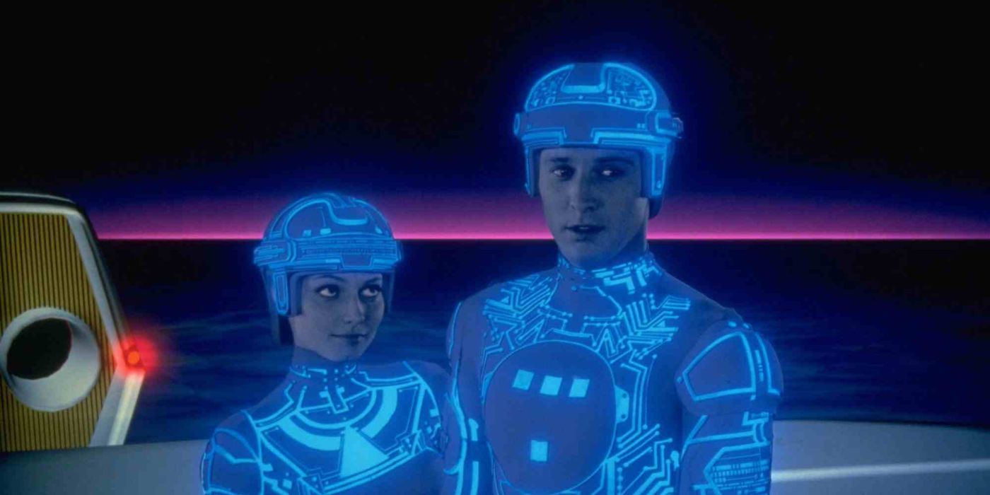 Bruce Boxleitner and Cindy Morgan as Alan and Laura in Tron