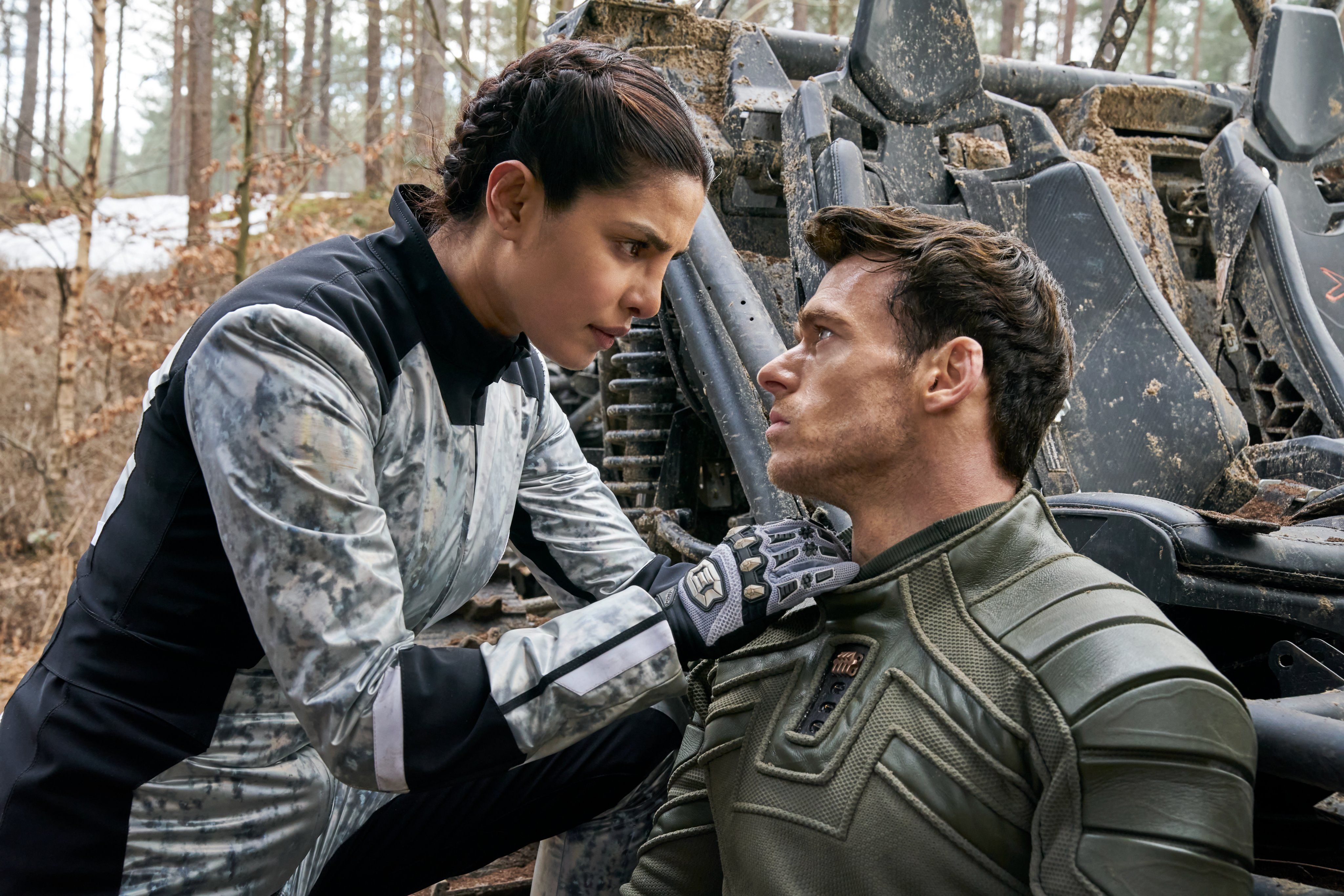 Richard Madden and Priyanka Chopra Jonas at the Citadel