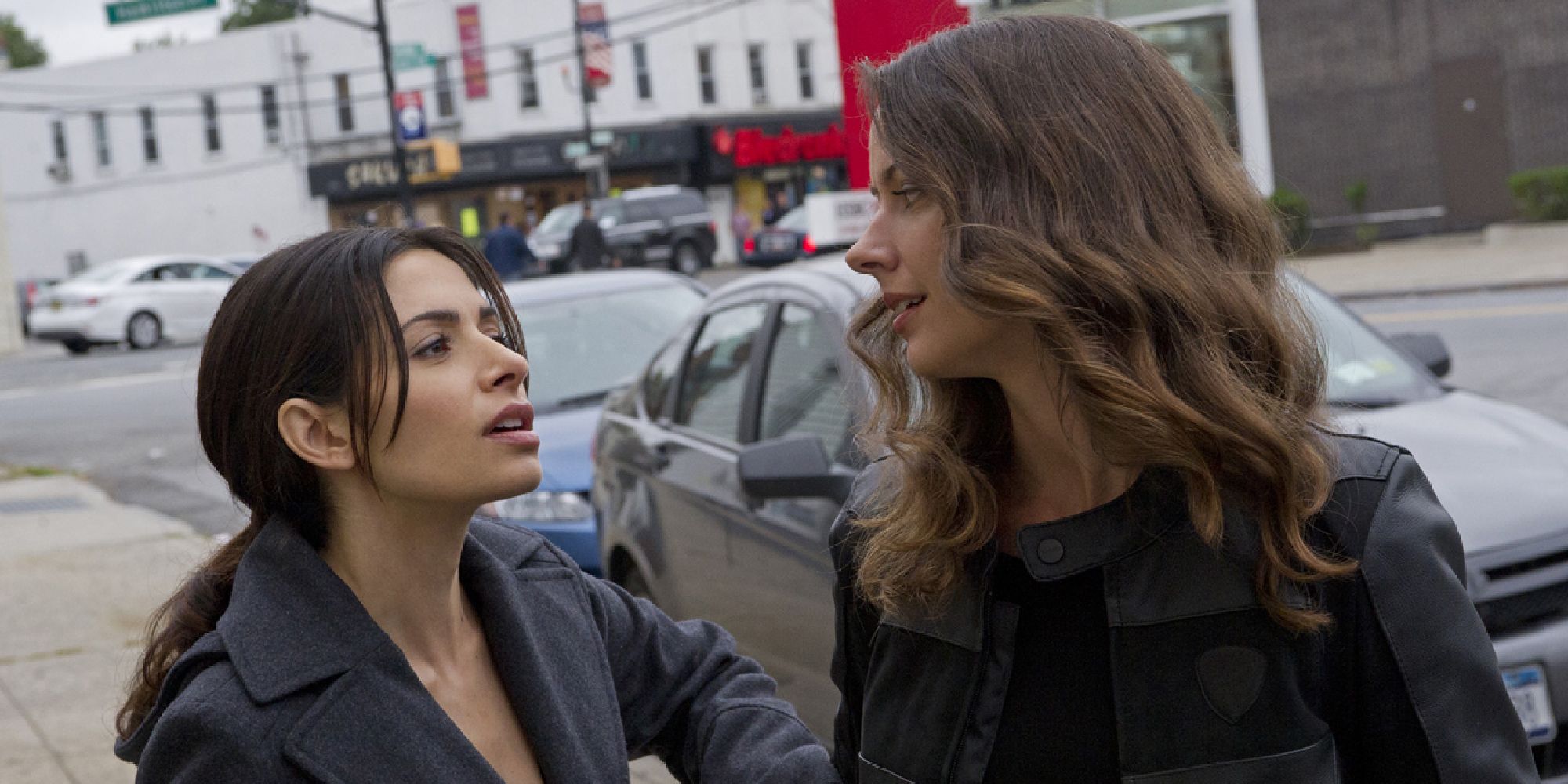 Sarah Shahi and Amy Ake as a person of interest