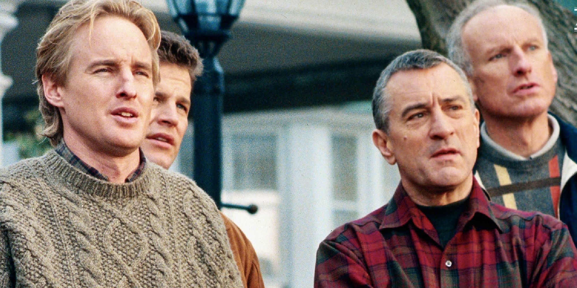 Owen-Wilson and Robert De Niro watch guests in Meet the Parents.