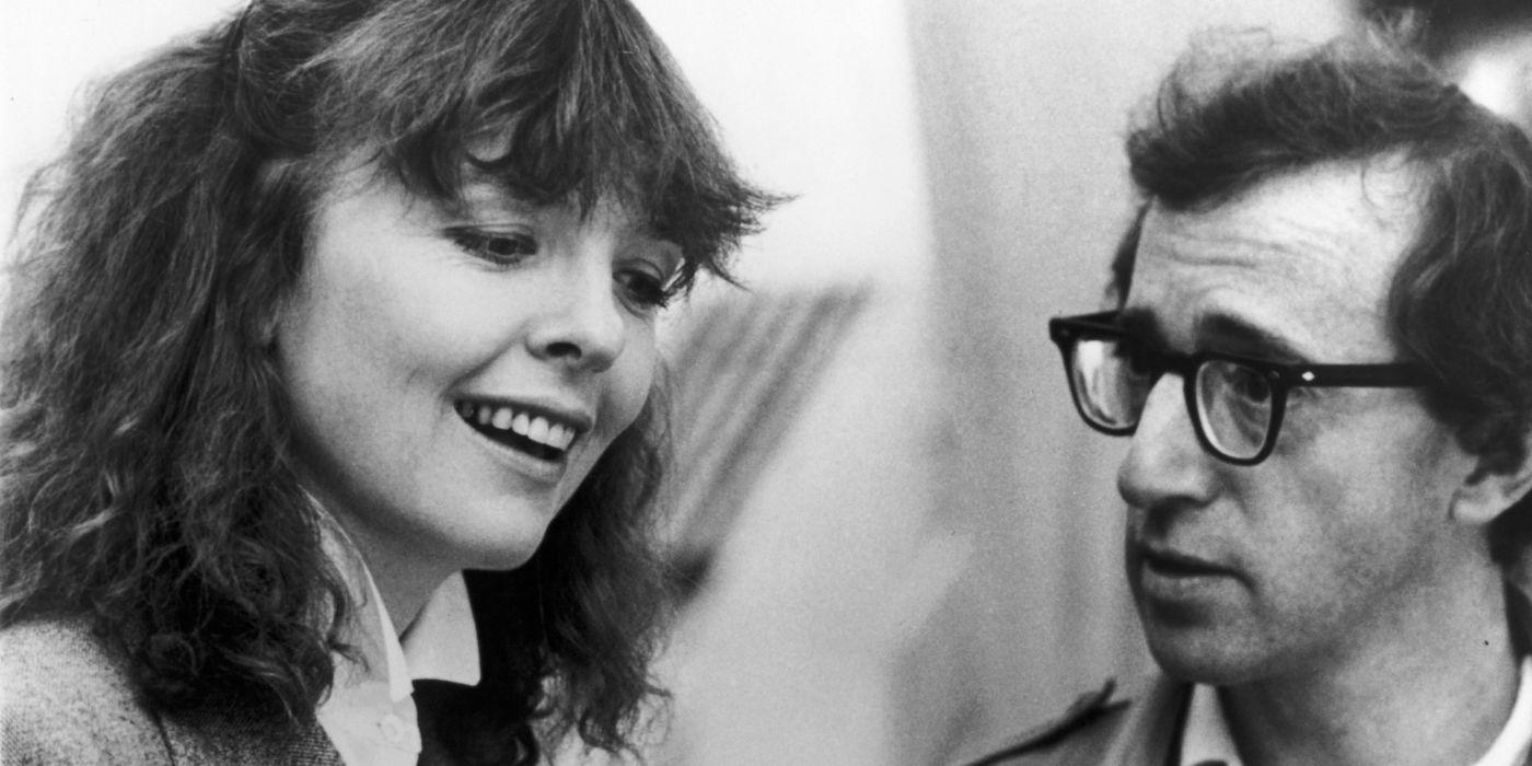 Diane Keaton and Woody Allen as Mary and Isaac Laugh in Manhattan