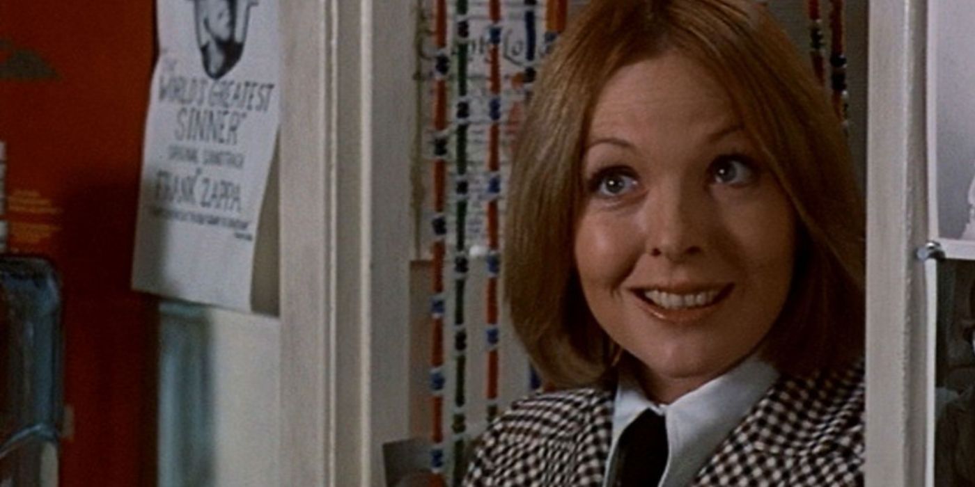 Diane Keaton as a smiling Linda Christie in Play Again Sam