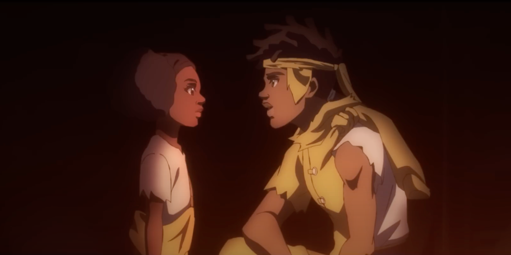 Krux and Livy in Star Wars Visions Volume 2, The Pit