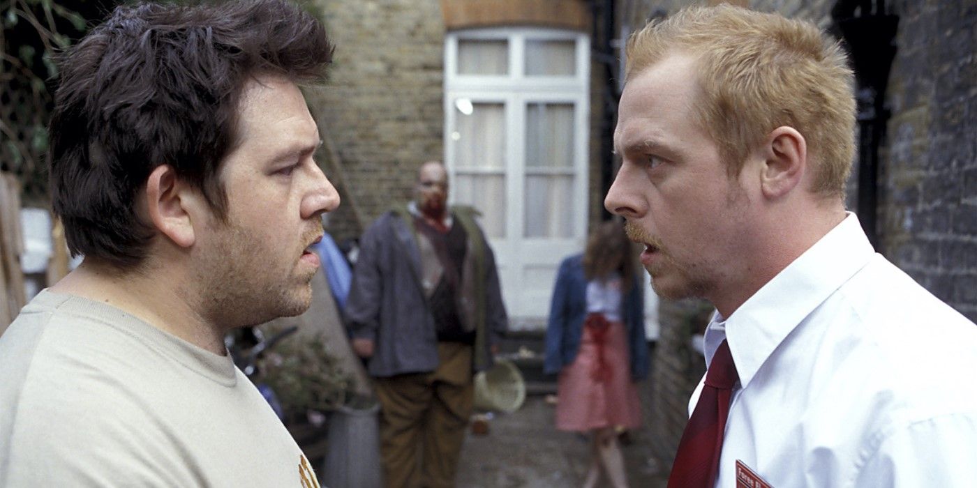 Zombies go to Simon Pegg and Nick Frost in Shaun of the Dead