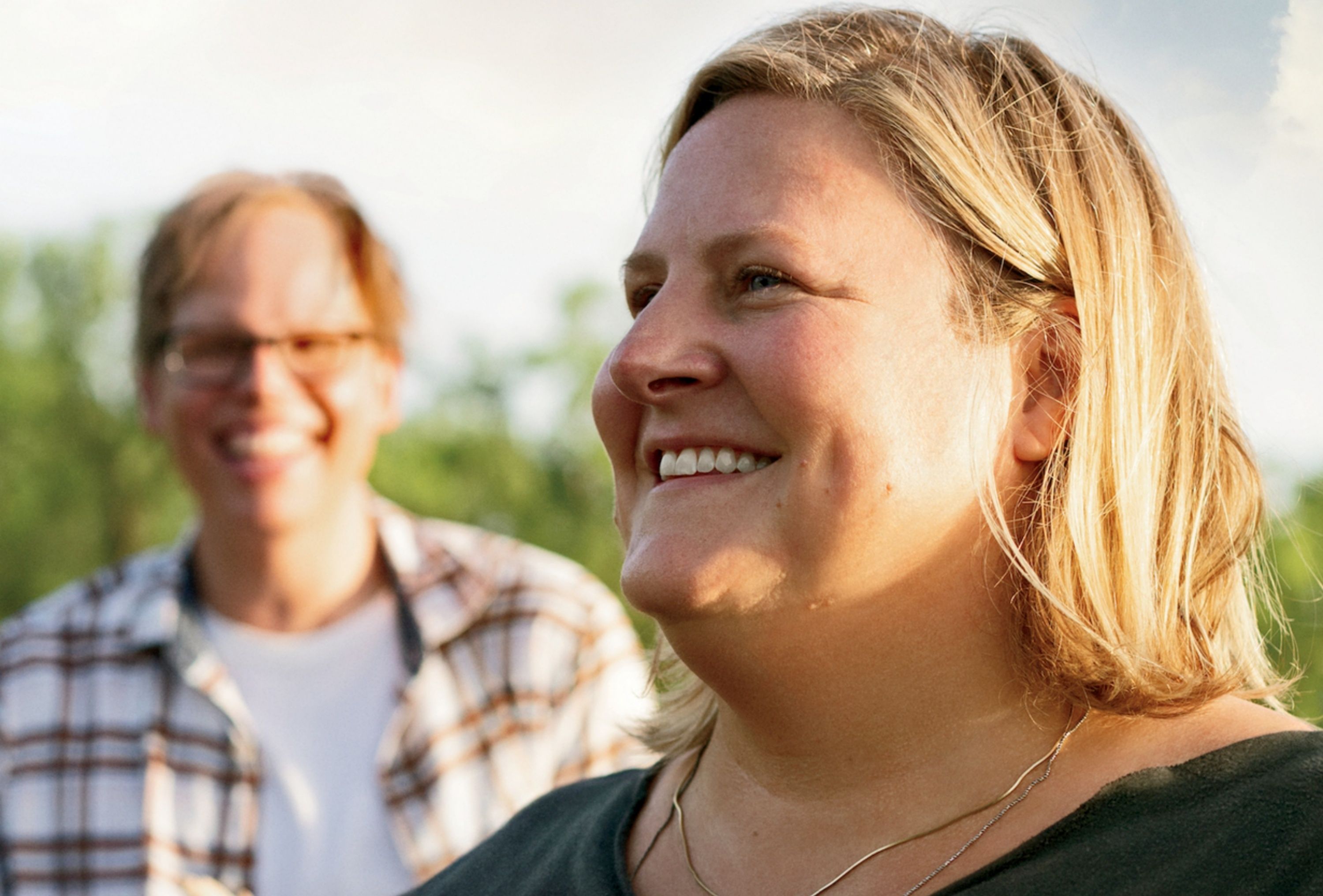 Bridget Everett as Sam and Jeff Hiller as Joel in the second season of Someone, Somewhere.