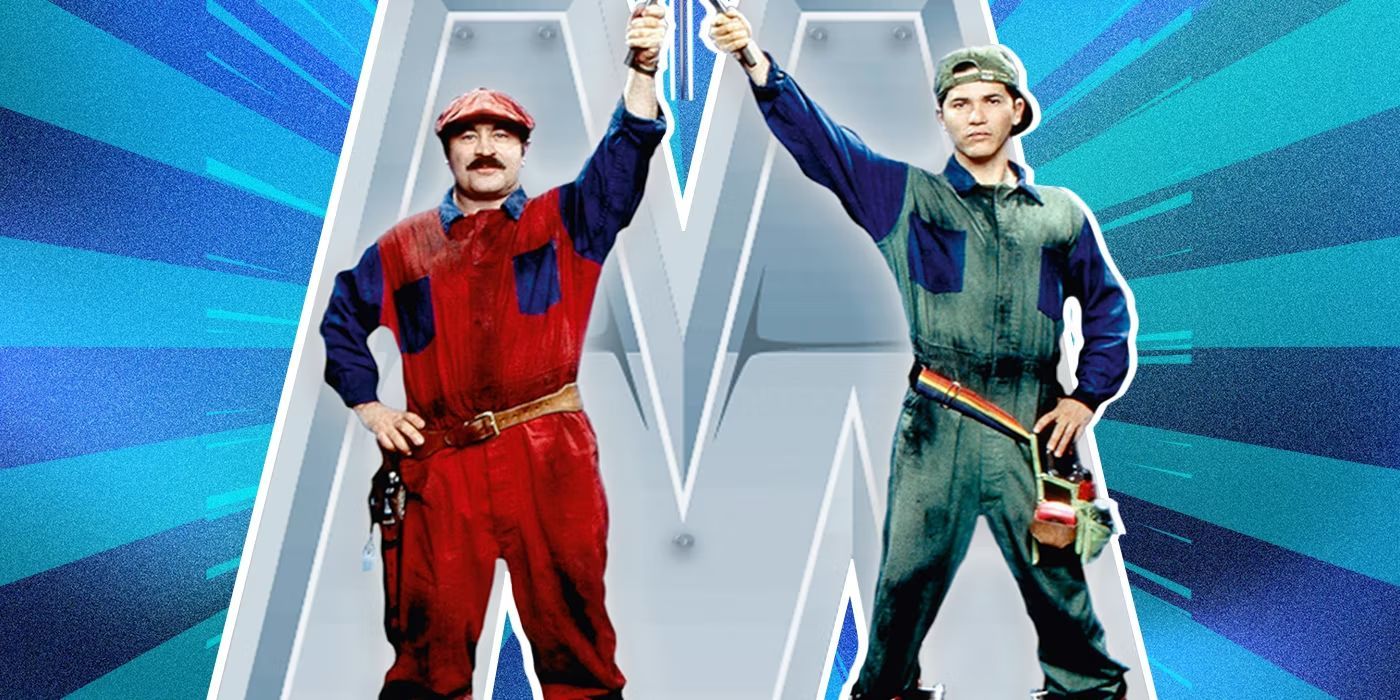 Mario and Luigi star in the first Super Mario movie in 1993.