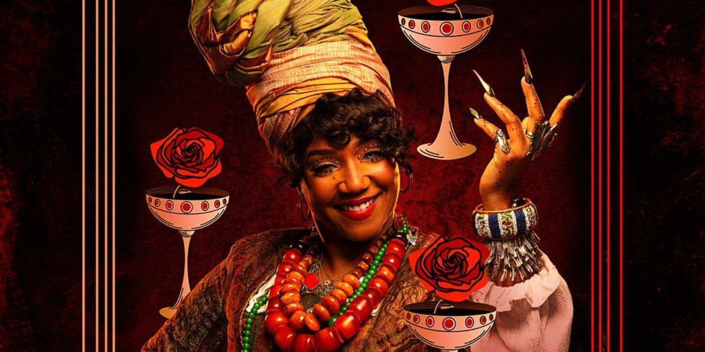 Cropped poster of Tiffany Haddish Harriet's haunted mansion character
