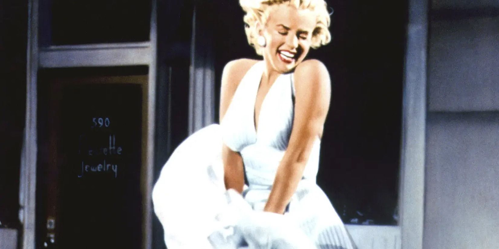 Marilyn Monroe in The Seven Year Itch with her flying skirt down