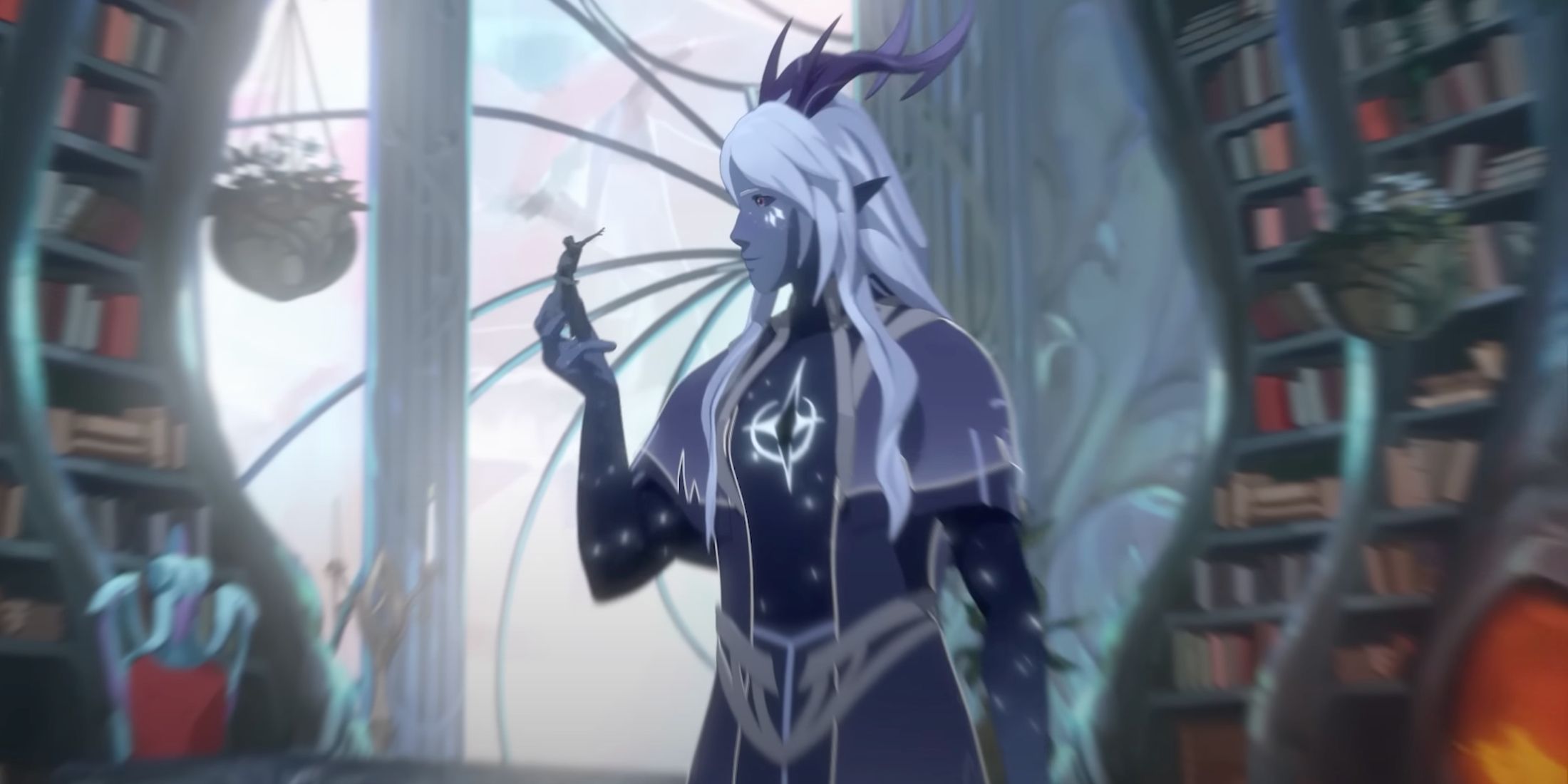 Aaravos (Erik Dellums) in his prison in the Dragon Prince